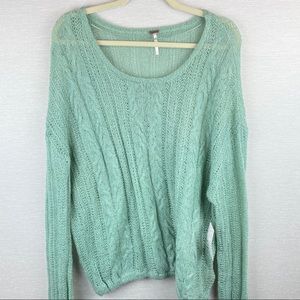 FREE PEOPLE Angel Soft Pullover Sweater in Mint